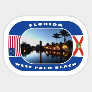 Florida, West Palm Beach City, USA Sticker